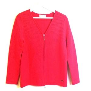 New Passioni Women Size M Red Knit Jacket